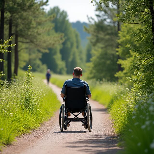 Accessible and inclusive nature trail for wheelchair users